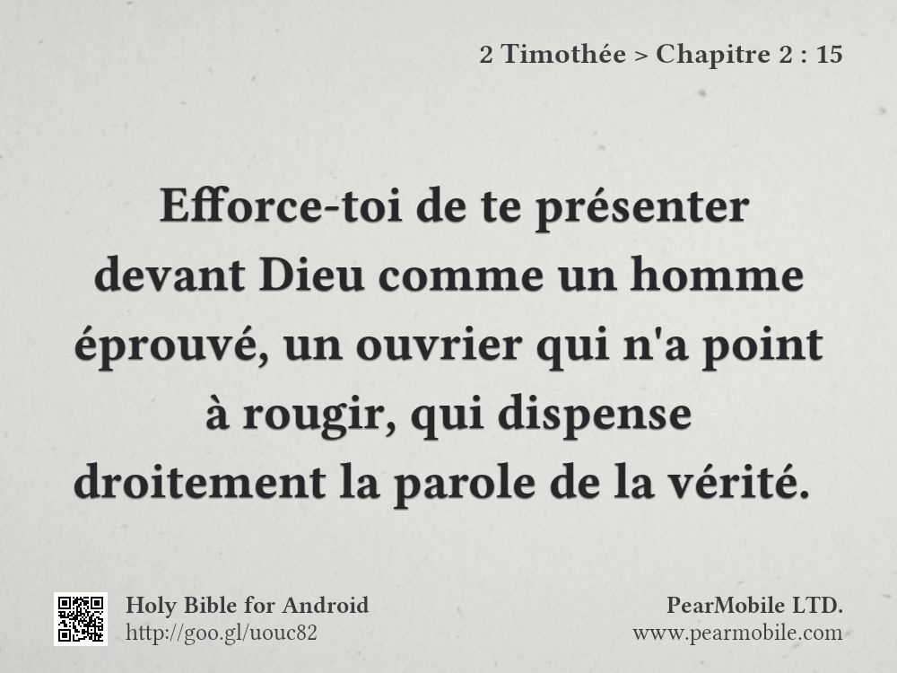 2 Timothée, Chapitre 2:15